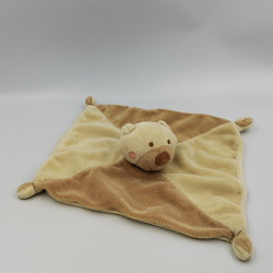 Doudou plat ours écru beige NICOTOY ORCHESTRA