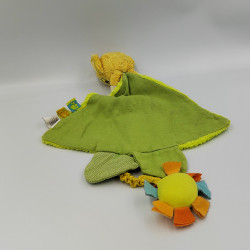 Doudou plat le roi lion Simba vert soleil DISNEY