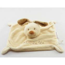 Doudou plat lapin marron GRAIN DE BLE