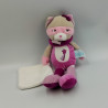 Doudou chat rose Les Masqués BABY NAT