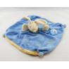 Doudou Plat bleu jaune lapin Lise et Lulu Moulin Roty