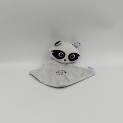 Doudou plat panda raton gris bleu SUCRE D'ORGE