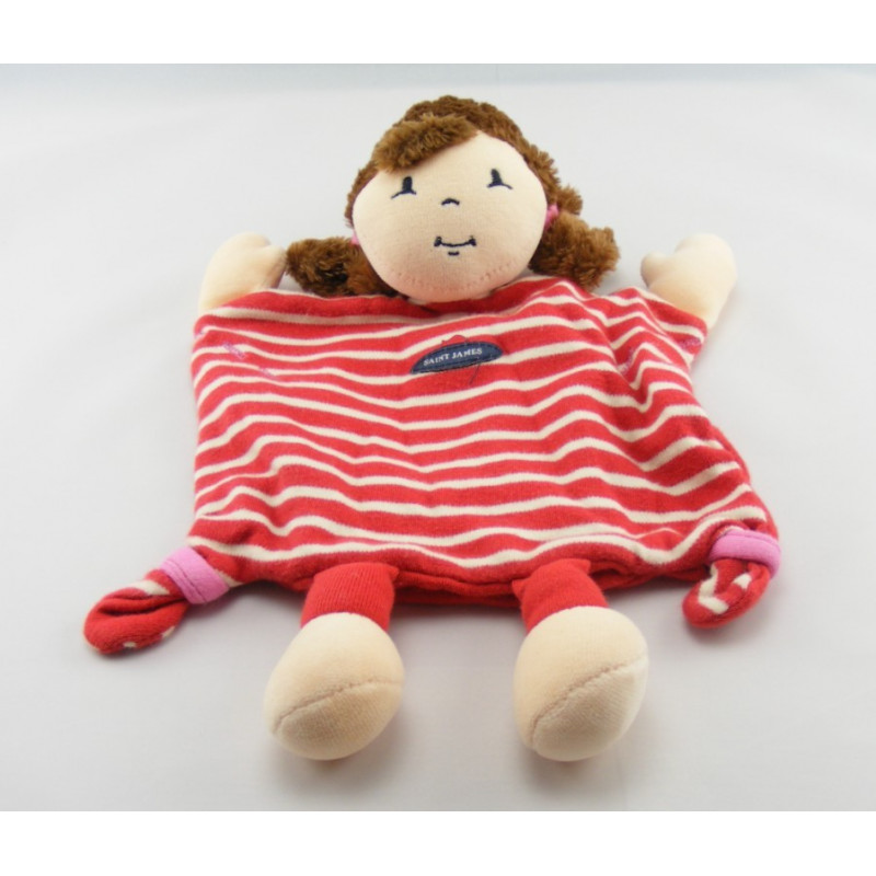 Doudou crabe rayure rouge SAINT JAMES