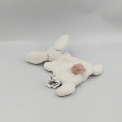 Doudou et compagnie plat lapin blanc rose Happy Bobo