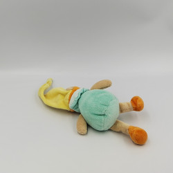 DOUDOU OURS BLEU ORANGE JAUNE TÉTINE BABY NAT