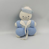 Ancien doudou poupée clown chiffon bleu blanc marin COROLLE VINTAGE