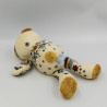 Doudou ours écru beige motifs bleu fleurs SIMBA TOYS NICOTOY