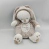 Grand doudou ours déguisé en lapin blanc beige marron Mon doudou SIMBA TOYS