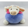 Doudou semi Plat Vache violet bonnet Joker Nounours