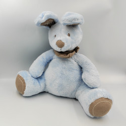 Grand doudou lapin bleu foulard gris SIMBA TOYS NICOTOY
