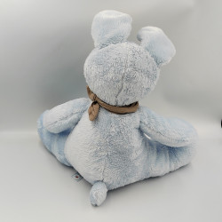 Grand doudou lapin bleu foulard gris SIMBA TOYS NICOTOY