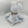 Grand doudou lapin bleu foulard gris SIMBA TOYS NICOTOY