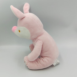 Doudou biche rose blanche fleurs TOM & KIDDY TOMKIDS