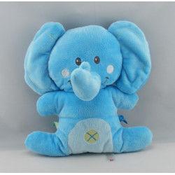 Doudou éléphant beige bleu NICOTOY