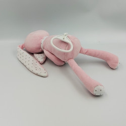 Doudou musical lapin rose blanc étoiles TEX BABY