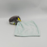 Doudou pingouin gris blanc mouchoir bleu NICOTOY