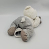 Doudou musical ours blanc gris étoiles TEX BABY