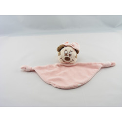 Doudou plat rose souris MINNIE