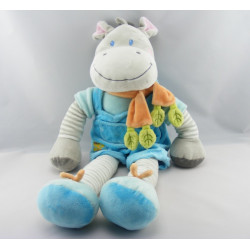 Doudou zébre ane bleu vert oiseau NICOTOY