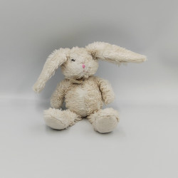 Doudou lapin blanc beige ecru Fluffy HISTOIRE D'OURS