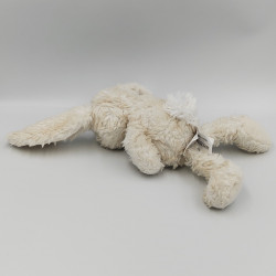 Doudou lapin blanc beige ecru Fluffy HISTOIRE D'OURS