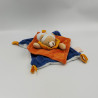 Doudou et compagnie plat ours prince Indidou bleu orange