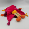 Doudou et compagnie plat ours princesse Indidou rose orange