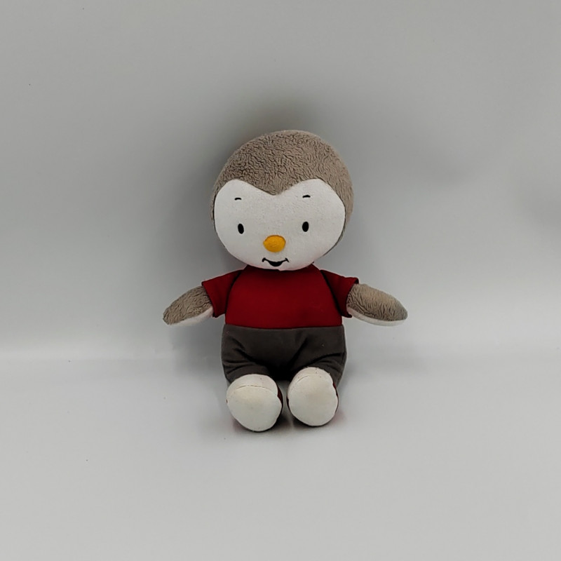 Doudou musical Tchoupi gris rouge JEMINI