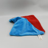Doudou plat Mickey bleu rouge velours DISNEY
