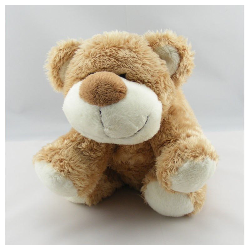 Doudou peluche ours beige marron Pop Kids KIABI