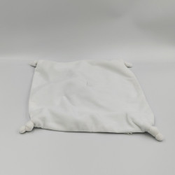DOUDOU PLAT BLANC ÉTOILE GRISE PREMAMAN