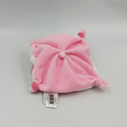 Doudou et compagnie plat lapin blanc rose mini collector