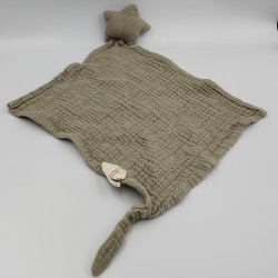 Doudou plat lange étoile gris PREMAMAN