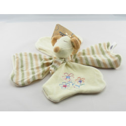 Doudou plat fleur chat Malice et Bulle CP INTERNATIONAL