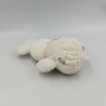 Doudou peluche lapin blanc rose vert étoiles BOULGOM