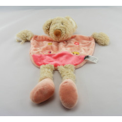 Doudou plat souris rose orange TEX