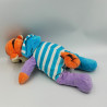 Peluche Tigrou en pyjama bleu rayé mauve DISNEY NICOTOY