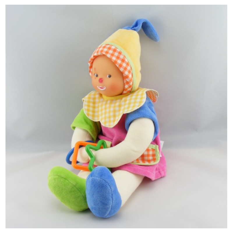 Doudou clown d'activités multicolore COROLLE 