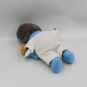 Doudou Tchoupi en pyjama blanc bleu avec doudou JEMINI