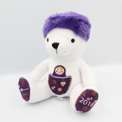 Doudou ours blanc violet poupée russe PASSION BEAUTE 2018