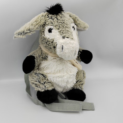 Peluche sac à dos Ane gris blanc noir Ile de ré RODADOU RODA