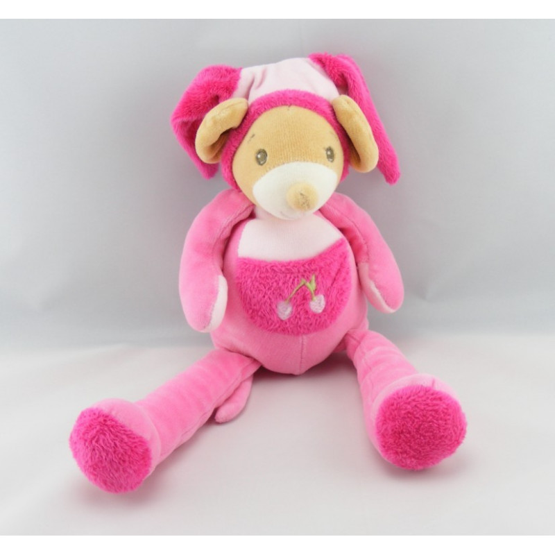 Doudou souris bleu Cerise NOUNOURS 48 CM 