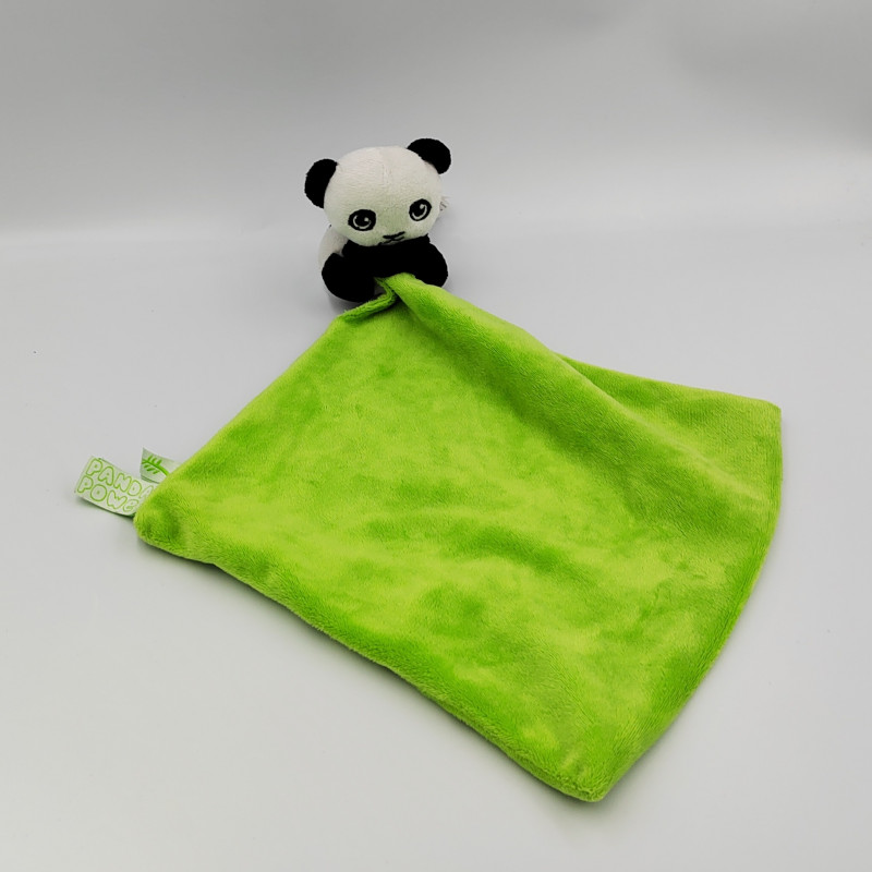 Doudou panda mouchoir vert H&M