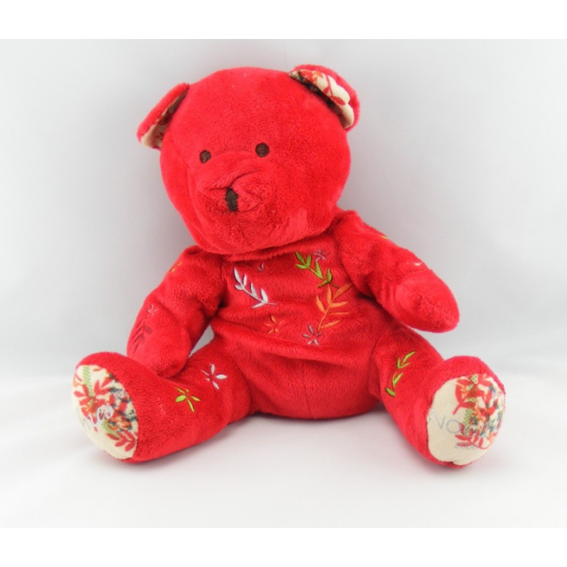 Doudou ours rouge NOCIBE INES