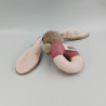 Doudou hochet lapin beige rose Nina NATTOU