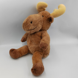 Doudou peluche elan renne cerf marron beige KOHL'S CARES