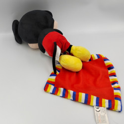 Doudou peluche Mickey mouchoir rouge jaune bleu DISNEY PTS TOMMY