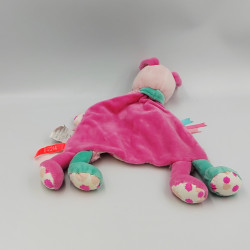 Doudou et compagnie plat lapin rose bleu Papatte TATOO