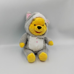 Doudou peluche Winnie l'ourson déguisé en chat gris DISNEY NICOTOY