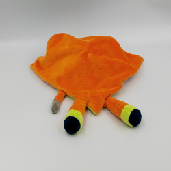 DOUDOU PLAT CHAT TIGRE ORANGE BLANC